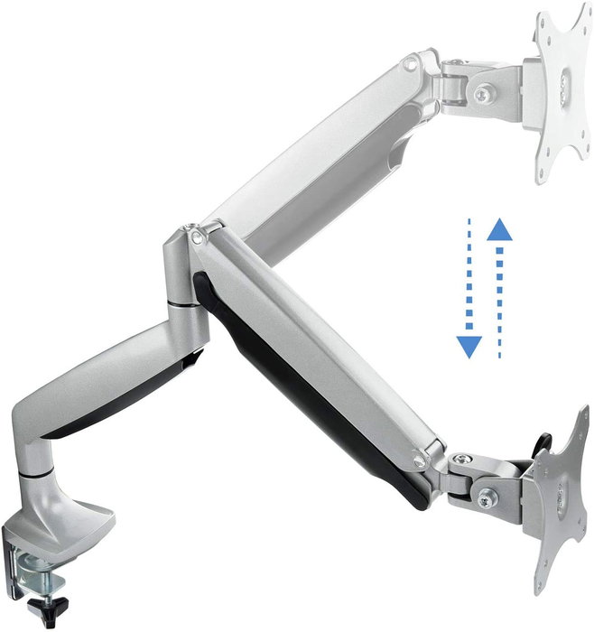 Tooq DB3032TNR-S Soporte de Mesa para Monitor 13-32 Pulgadas Plata